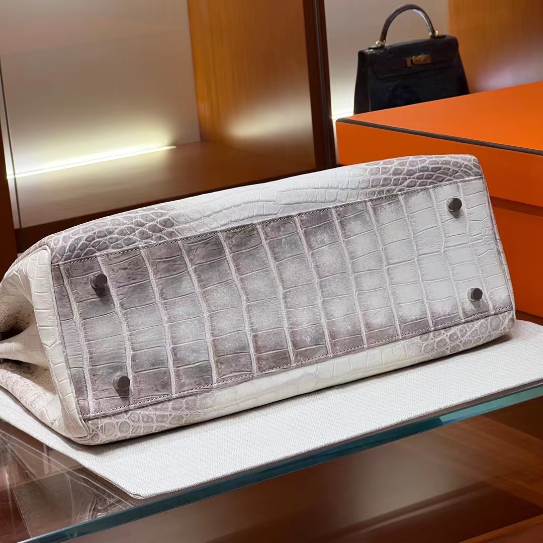 SuperHermes HERMES Kelly 40CM 1 Himalaya Alligator Full handmade