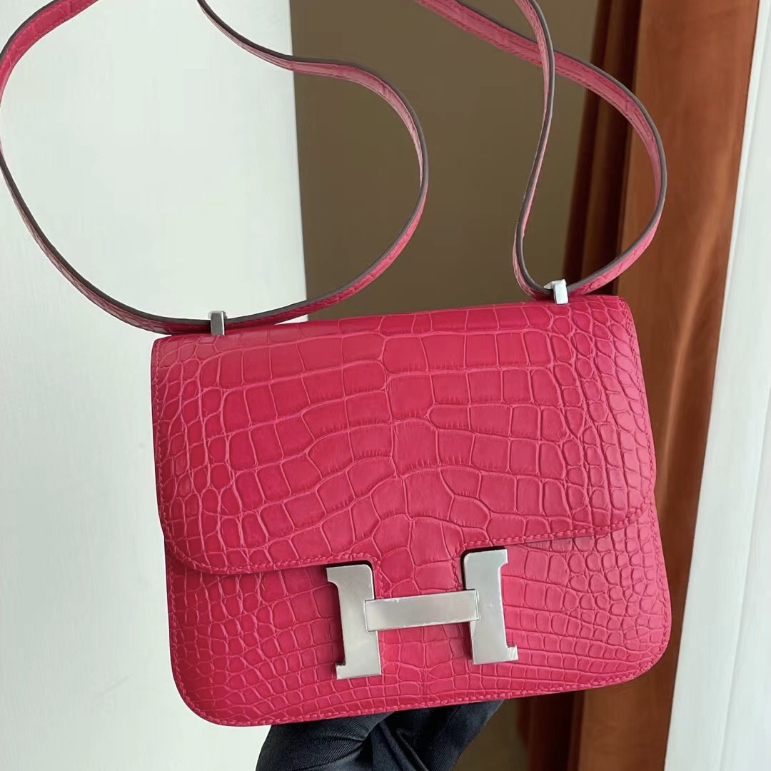 Constance 18cm I6 Rose Extreme Alligator Crocodile