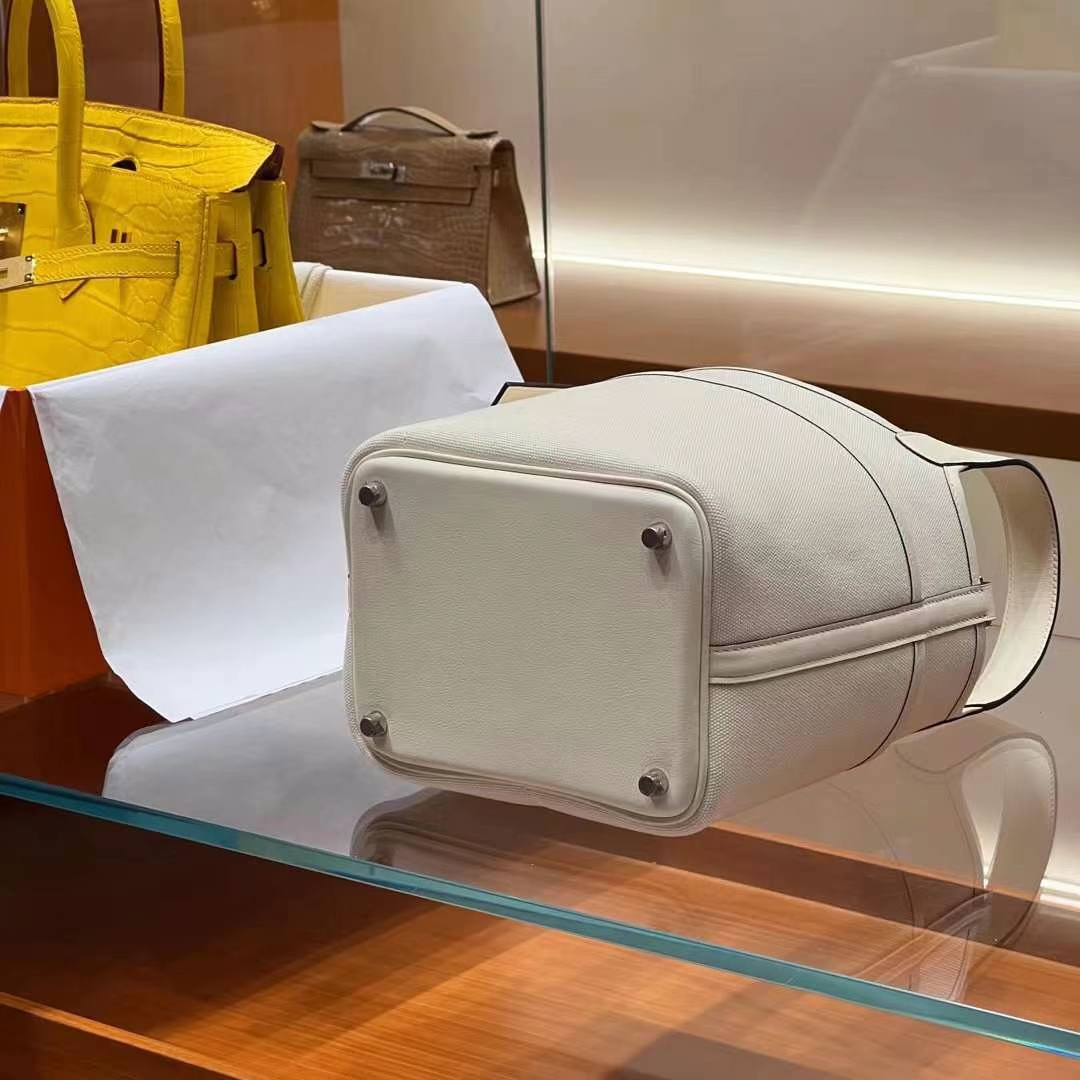 HERMES Factory Picotin cargo 18cm 10 Craie Full handmade 