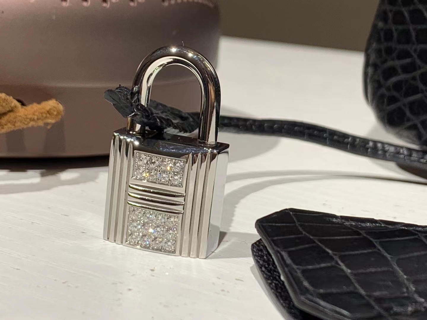 HERMES Factory Birkin 30CM  Alligator CC89 Nior Full handmade hardware with real diamonds
