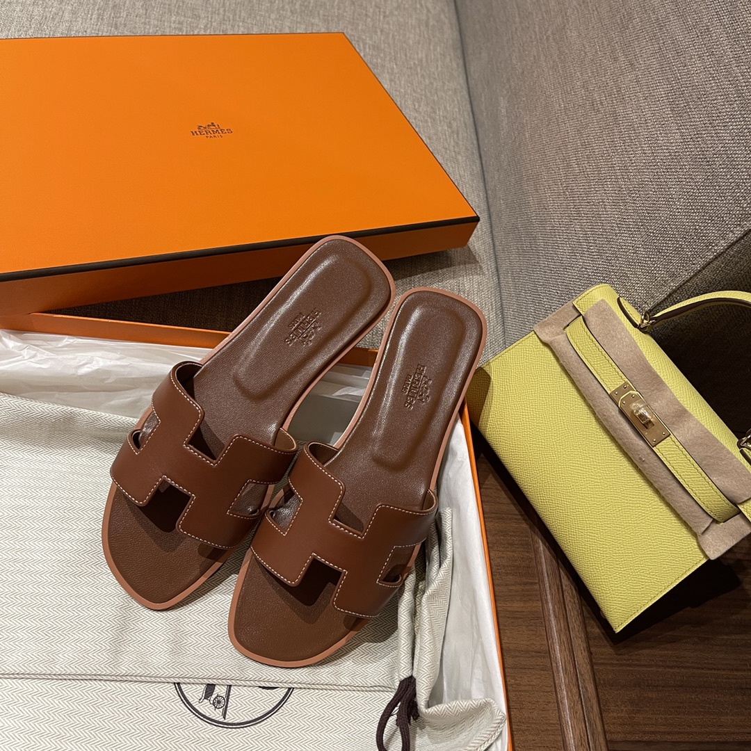 HERMES Sandals New Slippers Handmade Italian lamb sole 10 days of shipment CK37