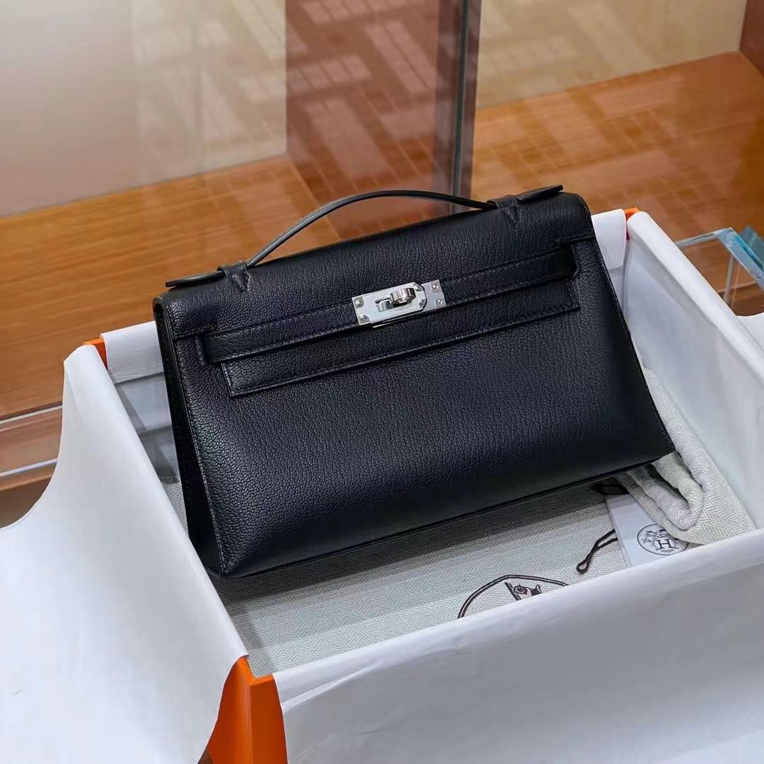 HERMES Kelly Pochette Swift CC89 Nior Full handmade 【God Factory】 Factory