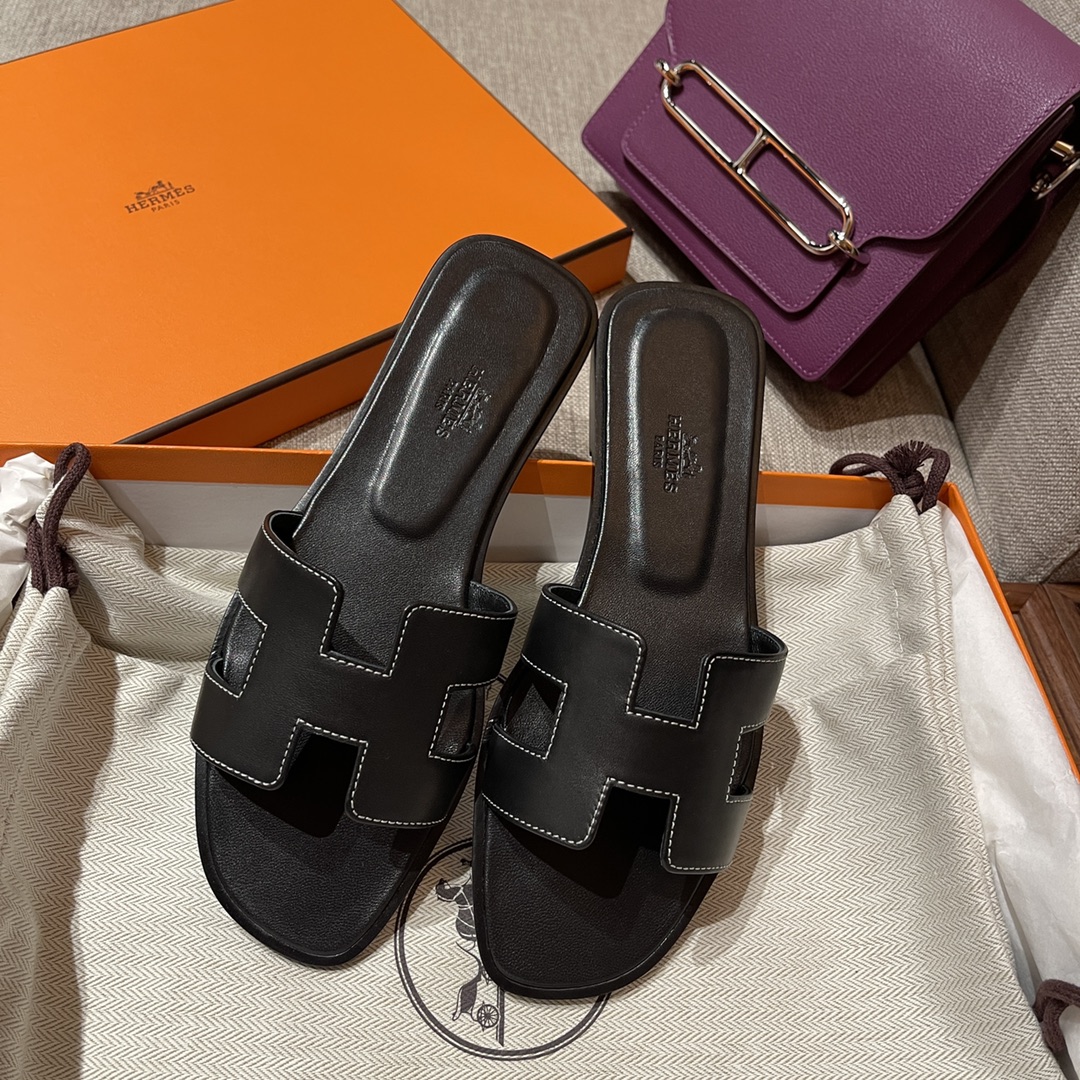 HERMES Sandals New Slippers Handmade Italian lamb sole 10 days of shipment CC89 Nior