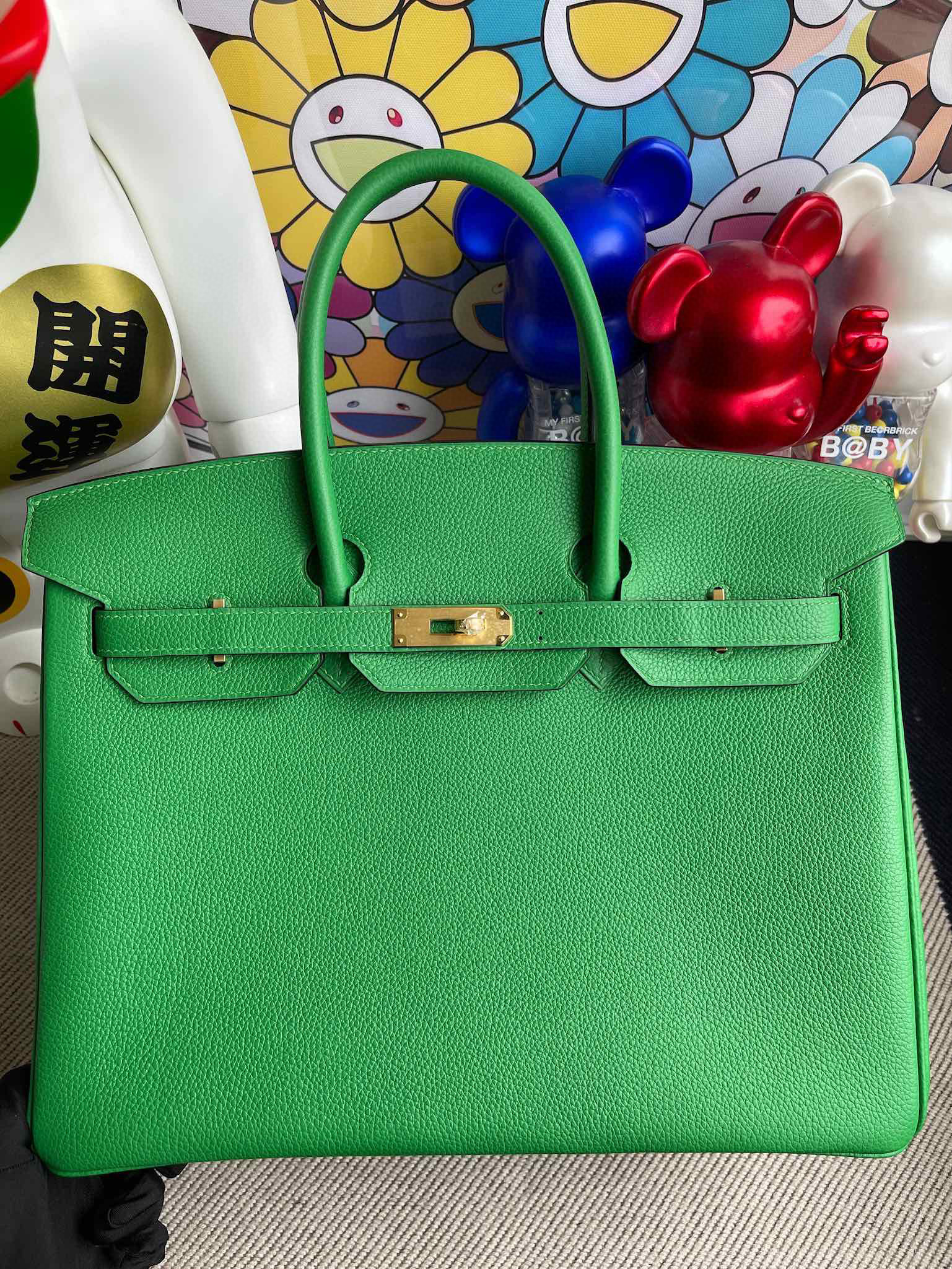 Hermes Birkin 35CM Togo 1K BamBoo Gold Hardware Full HandMade
