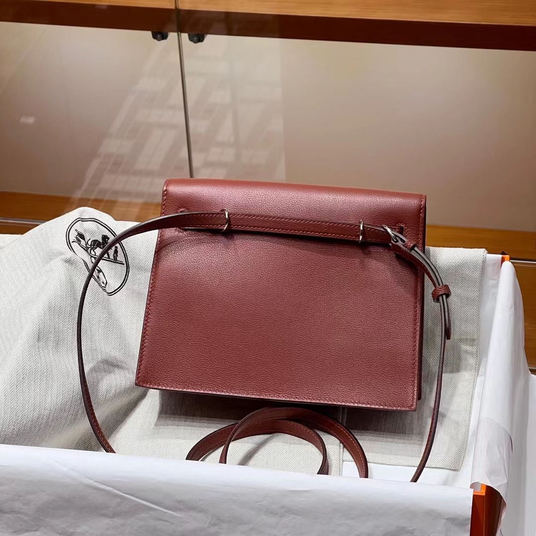 HERMES Kellydanse 22cm Evercolor 4E Silvery Hardware HandMade