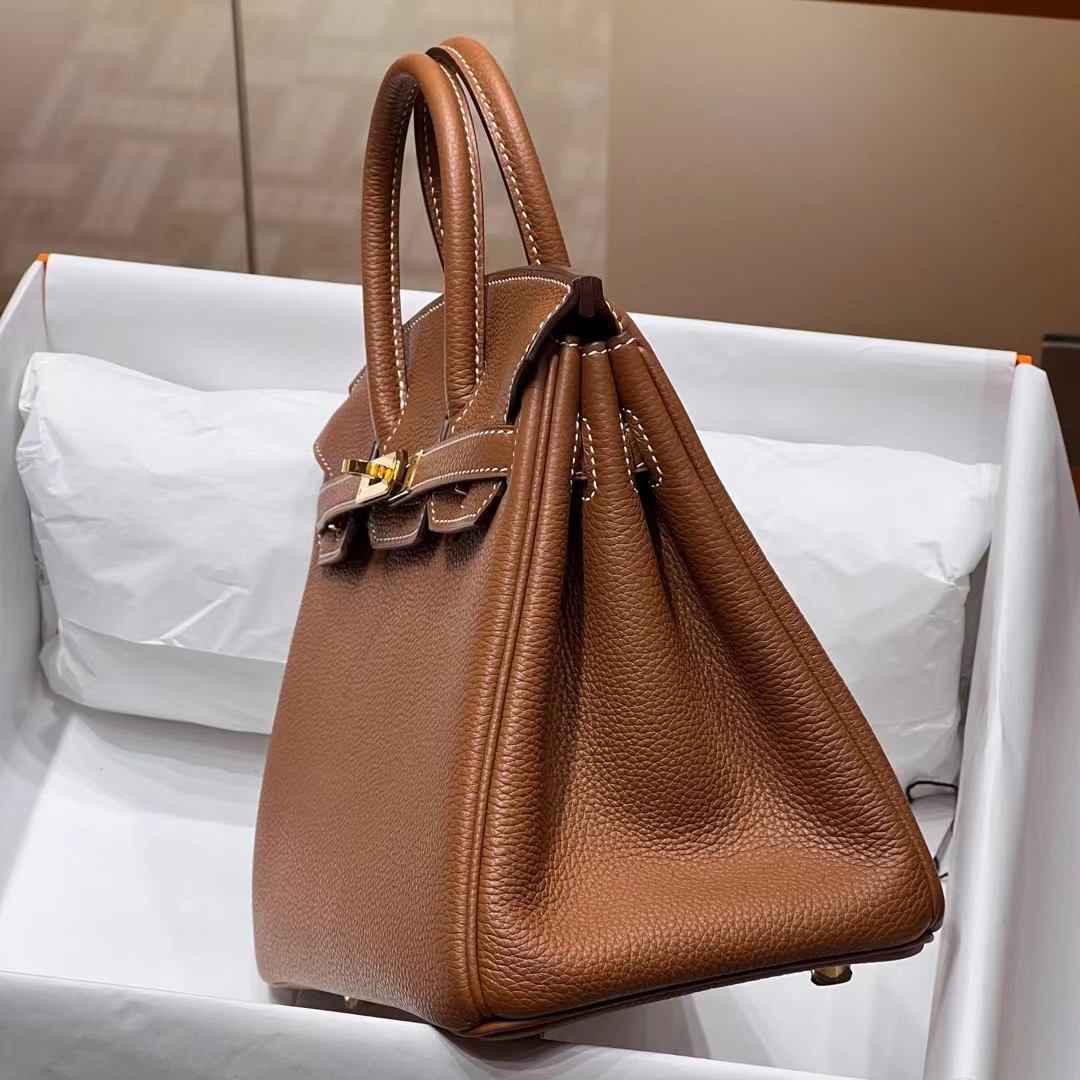 HERMES  Birkin 25cm CK37 Togo Full handmade Birkin Fatory 25x20x13cm