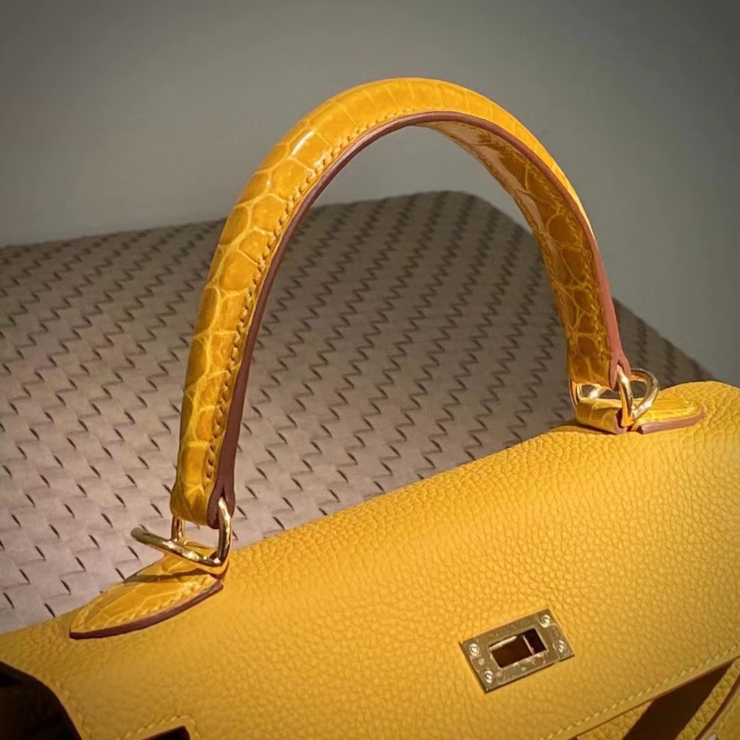 HERMES Kelly 25CM 9D Niloticus Togo GHW Full handmade Kelly fatory