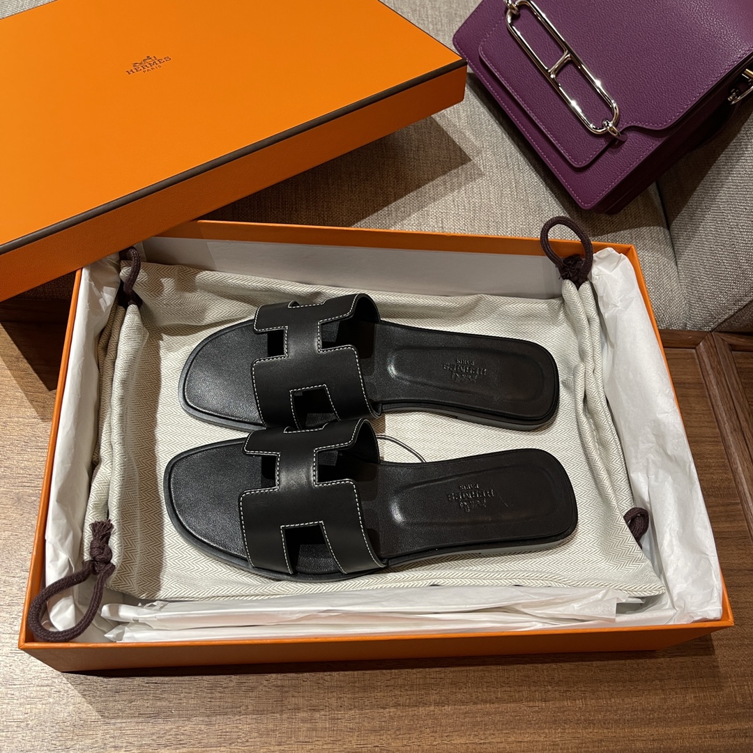 HERMES Sandals New Slippers Handmade Italian lamb sole 10 days of shipment CC89 Nior