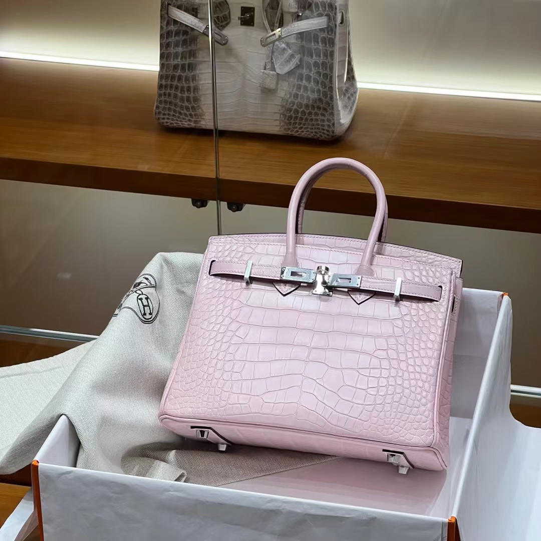 HERMES  Birkin 25CM 3Q  Alligator GHW Full handmade fatory