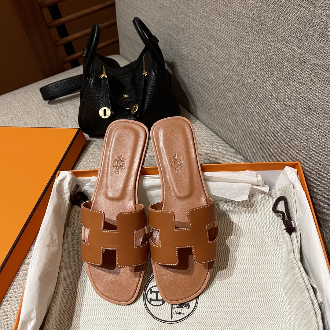 HERMES Sandals New Slippers Handmade Italian lamb sole 10 days of shipment CK37