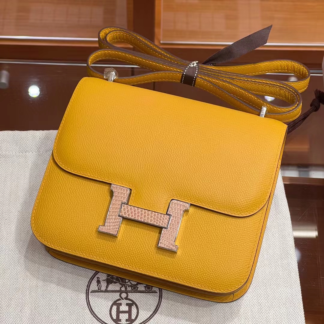Constance 19cm 9D Epsom Lizard Hardware Full handmade HERMES fatory